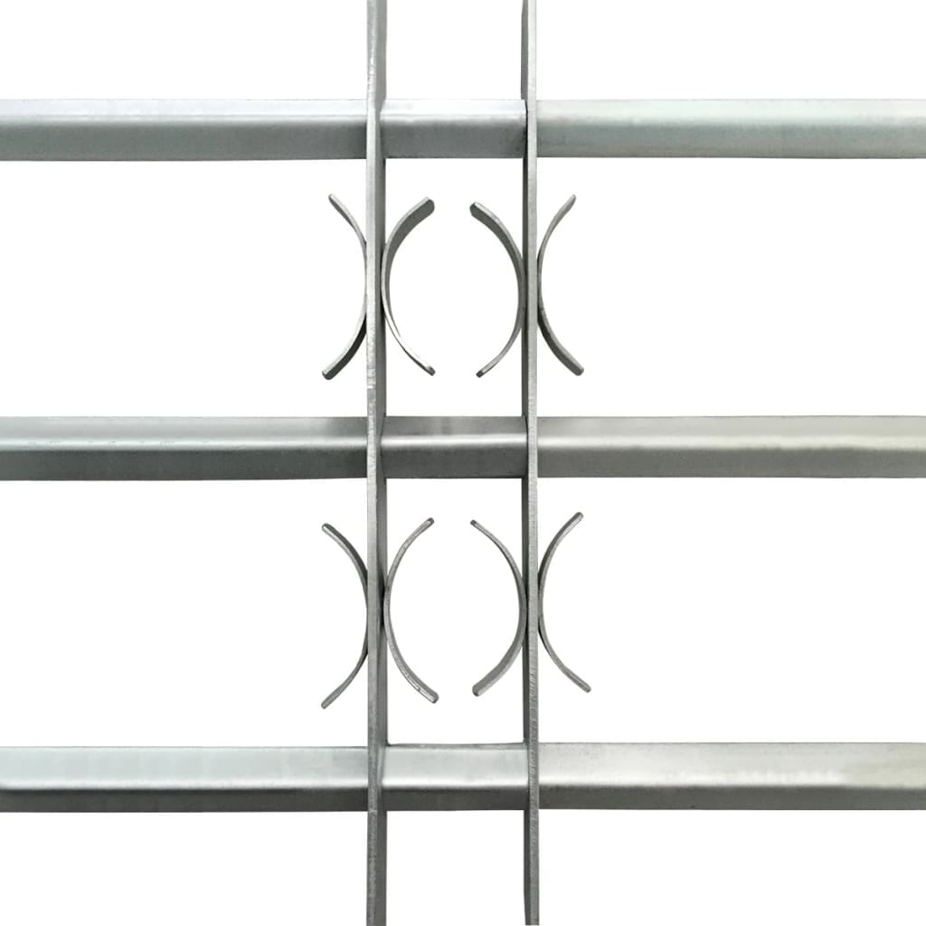 Window grilles 27.56-41.34 in Galvanized Steel Silver