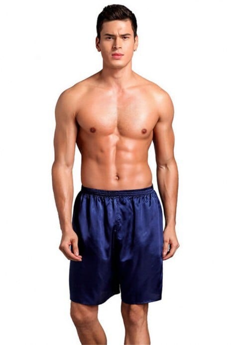 Plus Size Mens Silk Satin Boxers Shorts Underwear Sleep Pajama Lounge Shorts