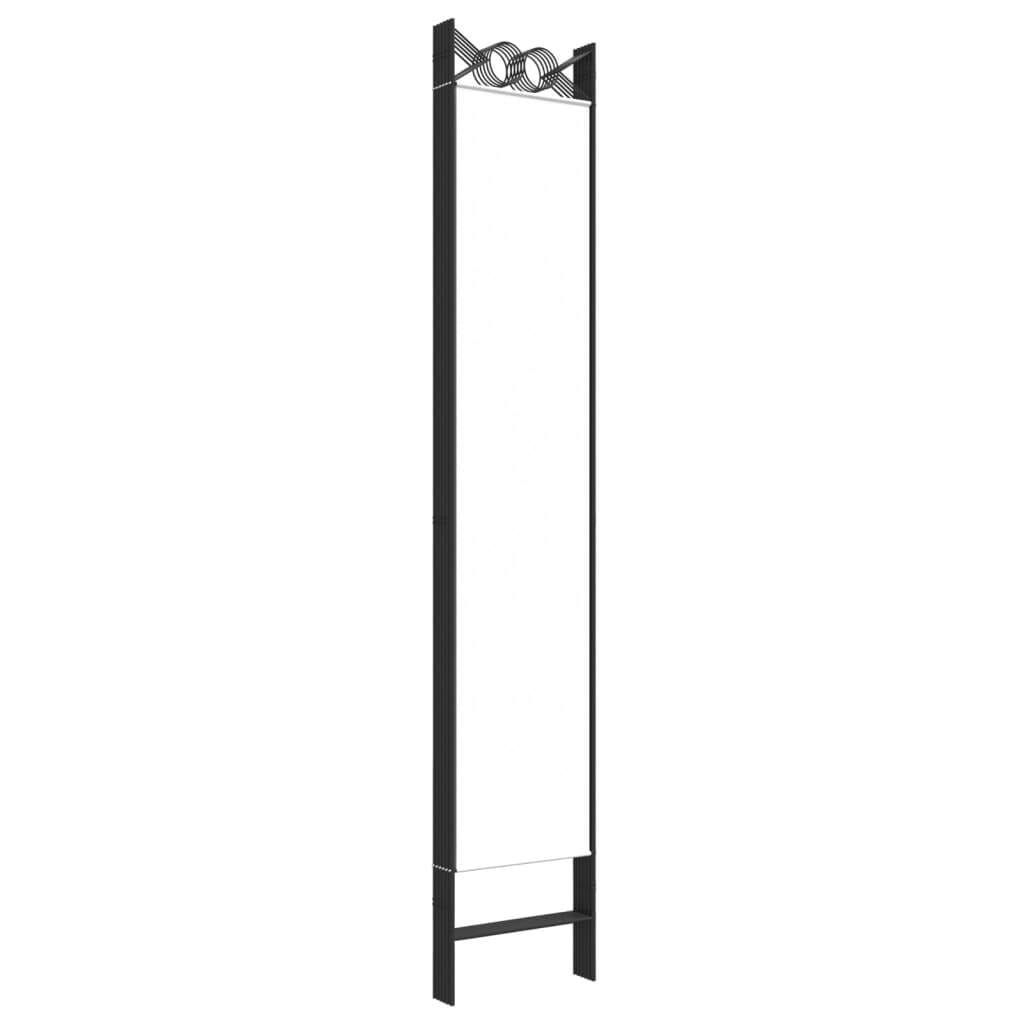 6-Panel Room Divider White 94.5"x86.6" Fabric