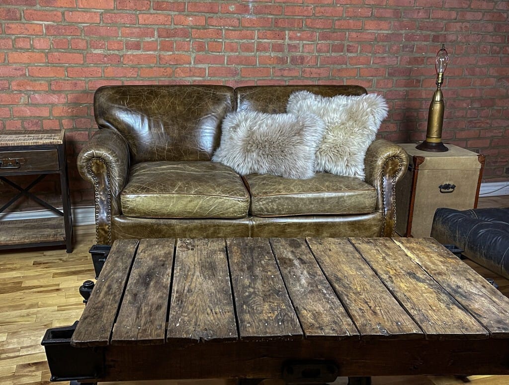18" Taupe Sheepskin Throw Pillow