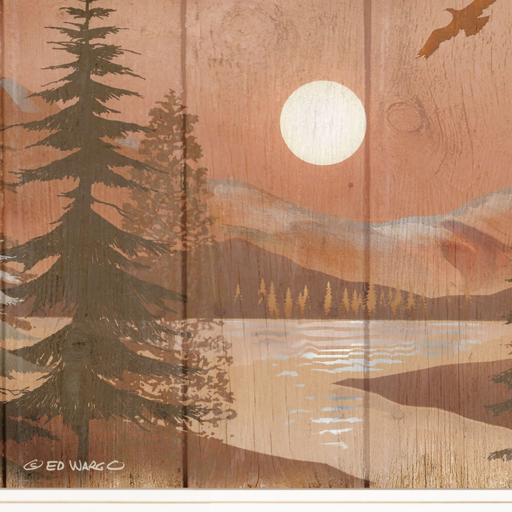 Full Moon II White Framed Print Wall Art