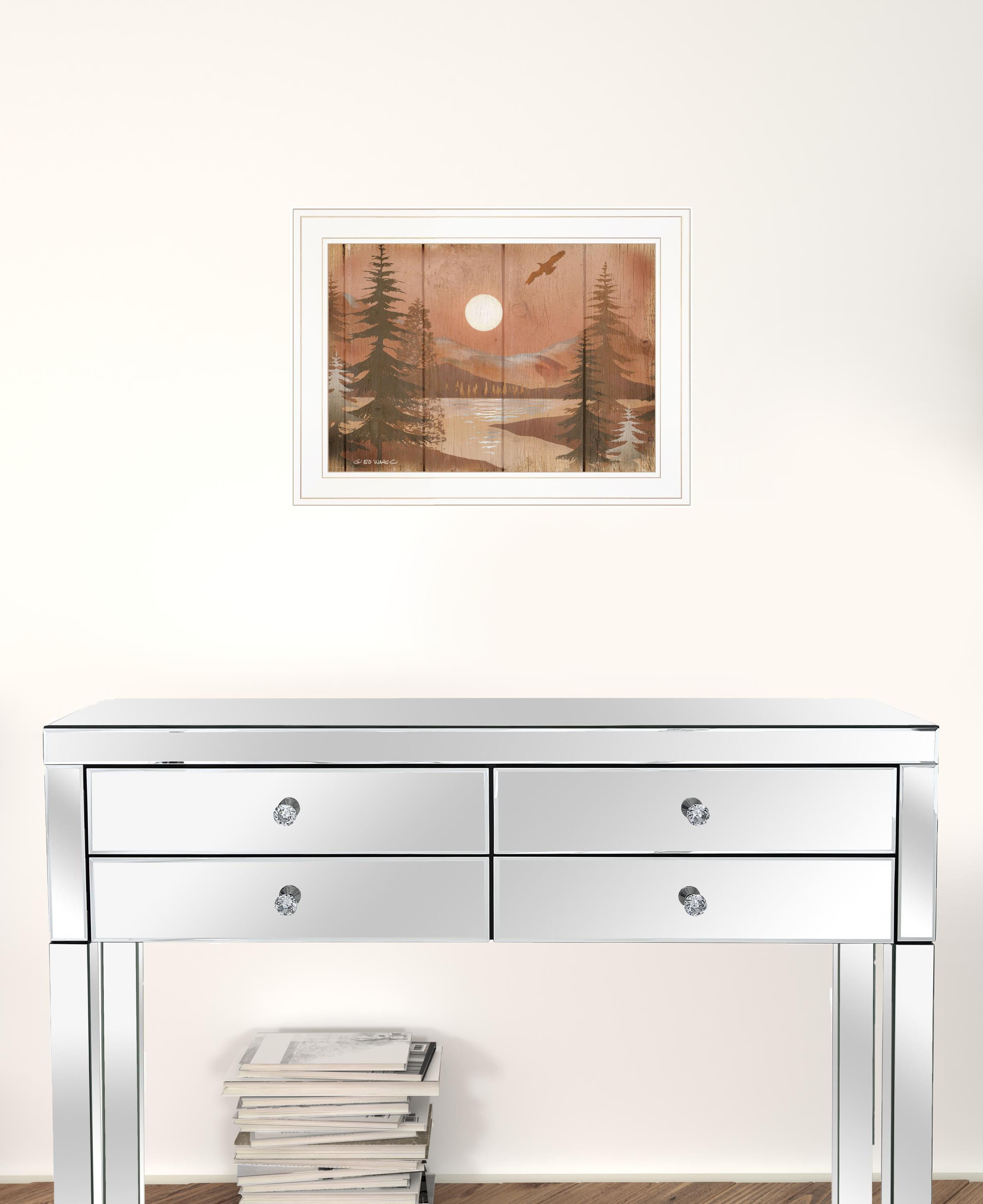 Full Moon II White Framed Print Wall Art
