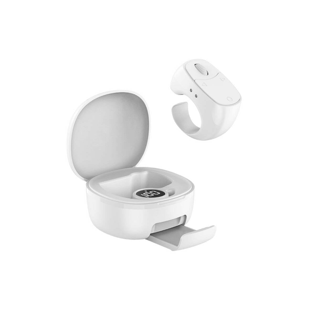 Color: White - Scrolly And Rolly Bluetooth Remote Ring