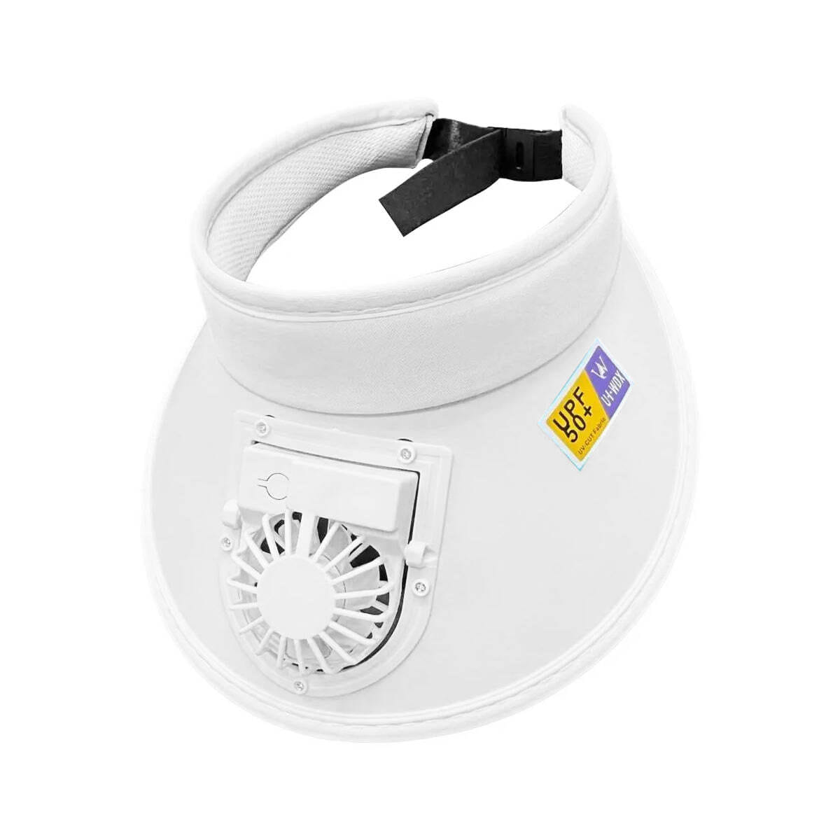 Color: Cool White - Chic And Cool Summer Cap With Rechargeable Fan