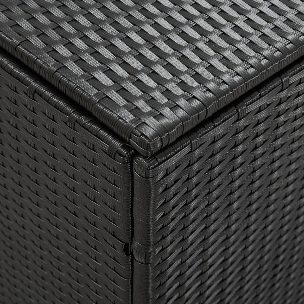 Patio Storage Box Poly Rattan 70.9"x35.4"x27.6" Black