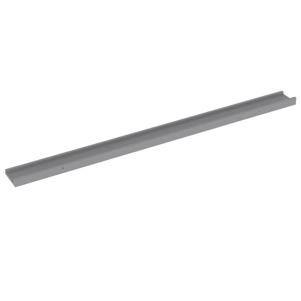 Wall Shelves 2 pcs Gray 45.3"x3.5"x1.2