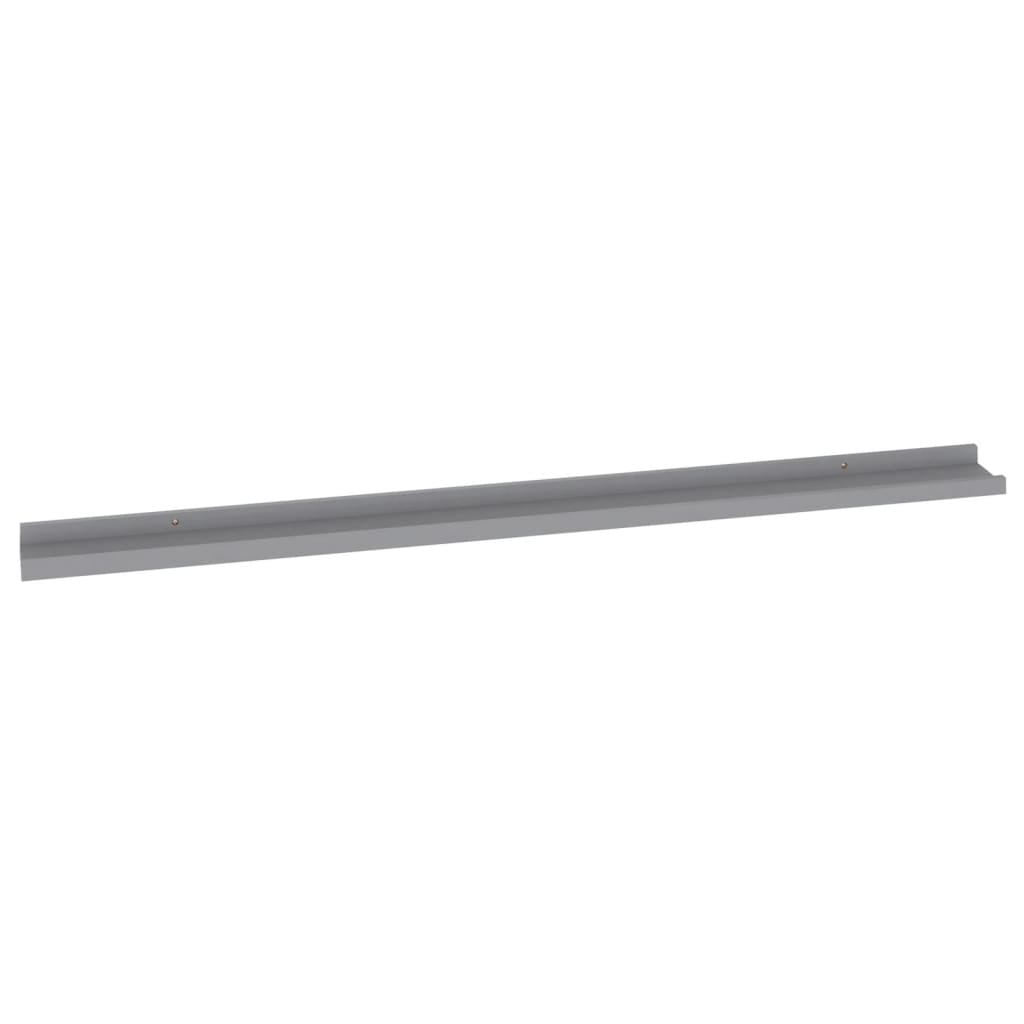 Wall Shelves 2 pcs Gray 45.3"x3.5"x1.2