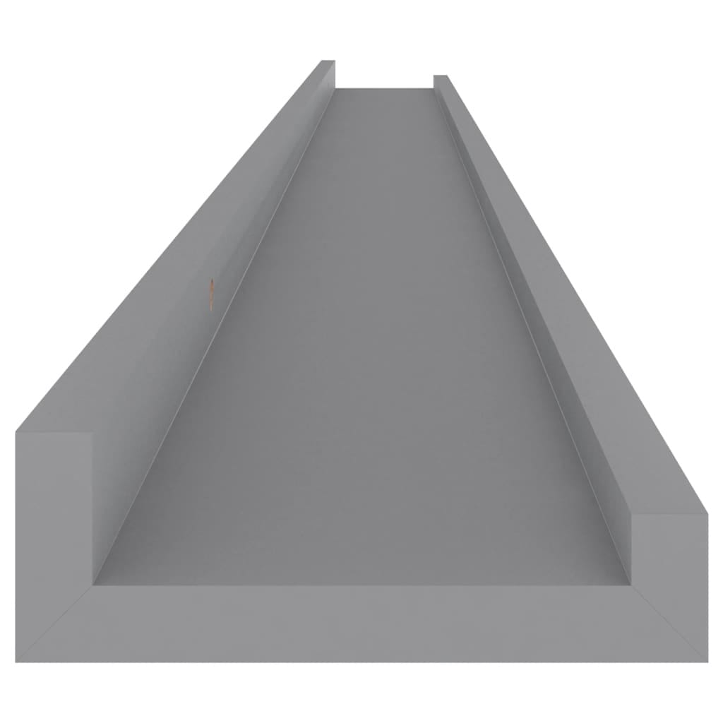 Wall Shelves 2 pcs Gray 45.3"x3.5"x1.2