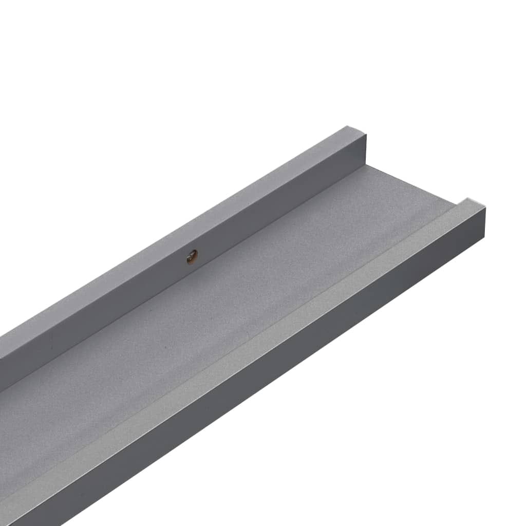 Wall Shelves 2 pcs Gray 45.3"x3.5"x1.2