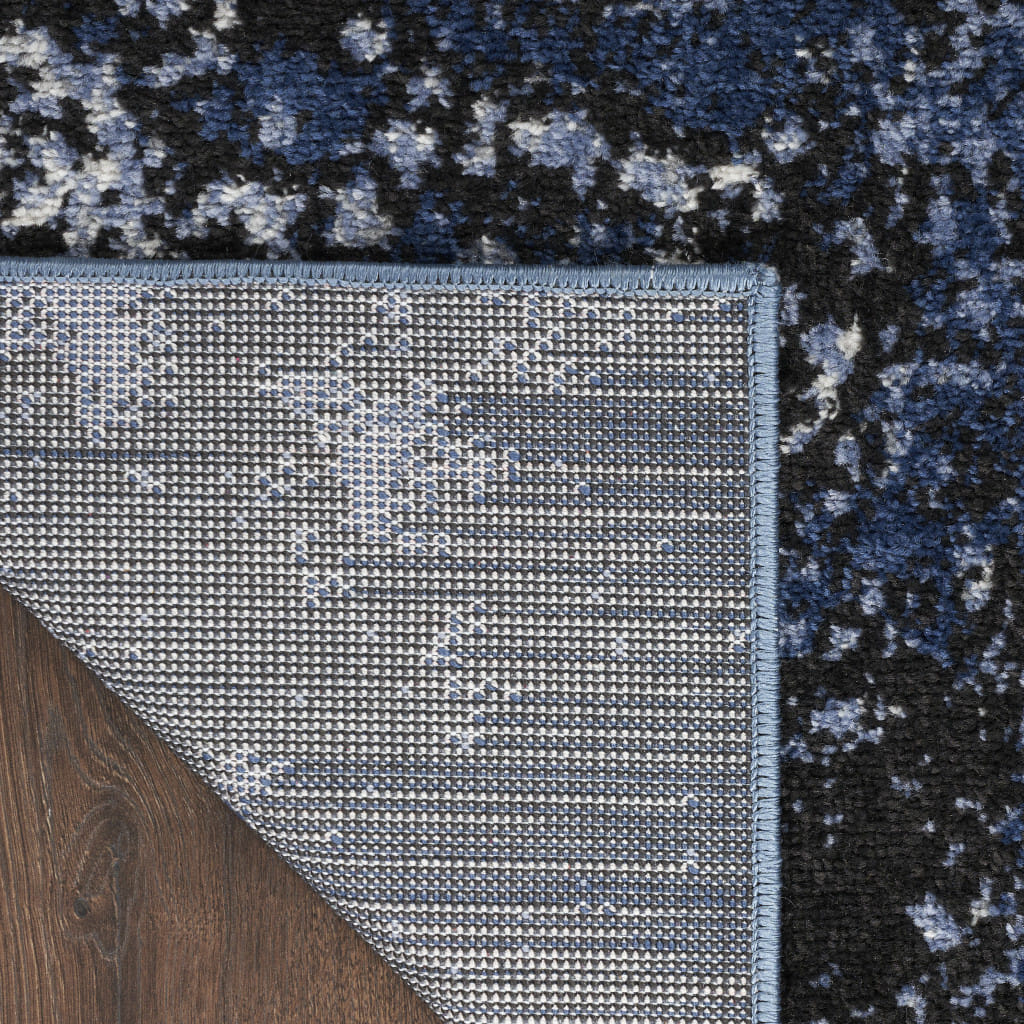 8' X 10' Light Blue Abstract Power Loom Distressed Area Rug