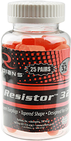 Radians Resistor 32 Foam Ear Plugs Uncorded Orange 25 pr. Jar