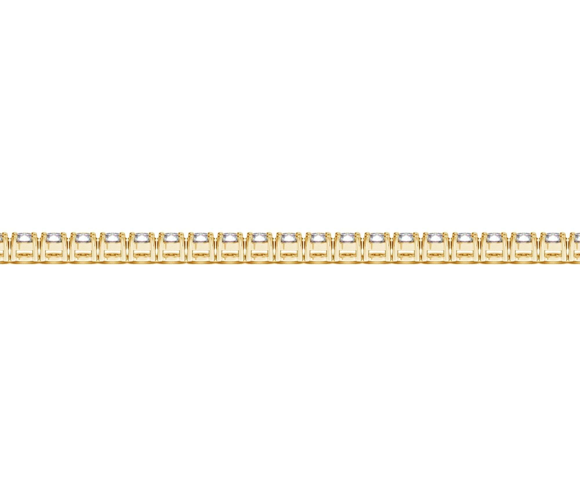 Lab Grown Round Diamond Tennis Bracelet in 14k Yellow Gold (4 cctw F/G VS2/SI1)