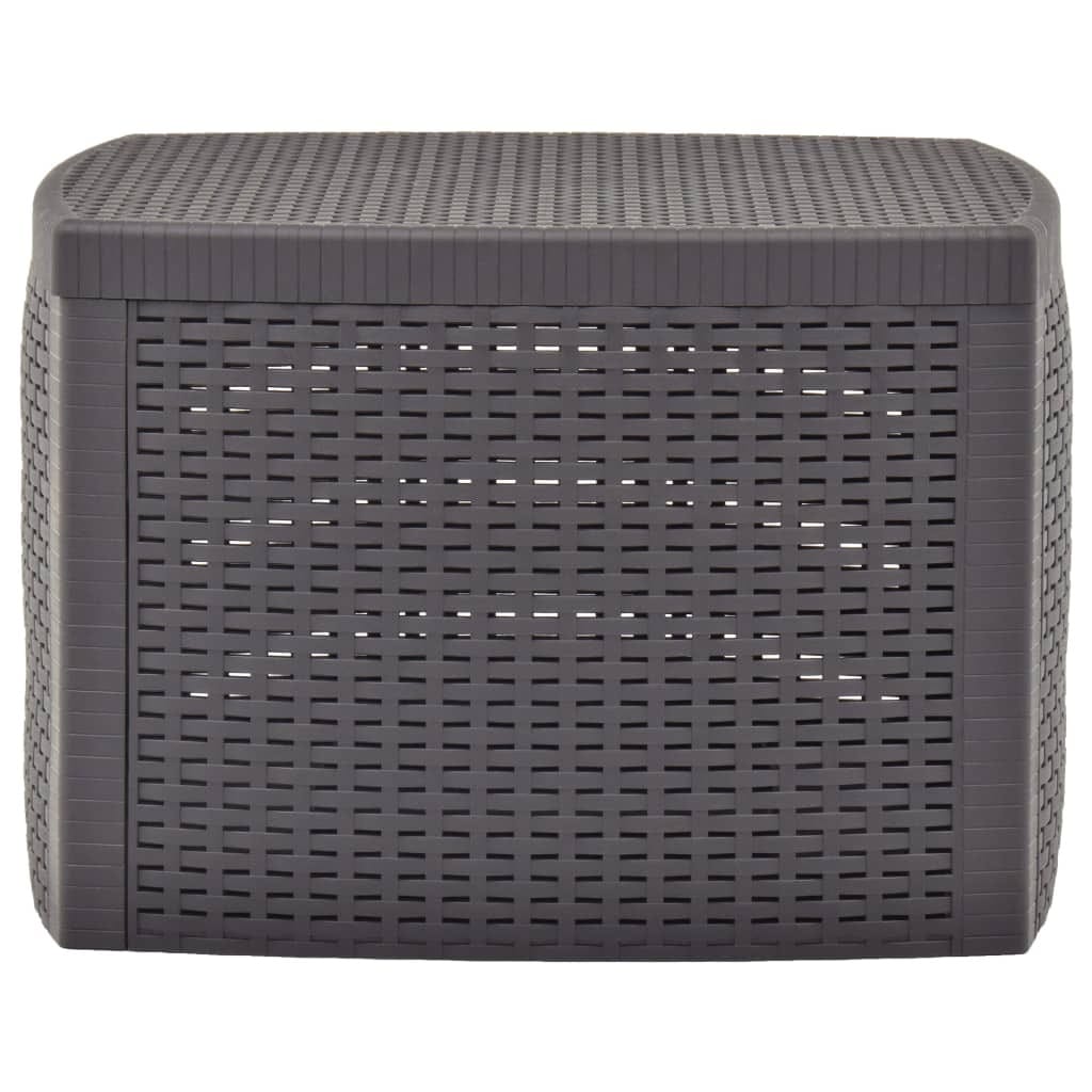 Side Table Mocha 21.3"x21.3"x14.4" Plastic