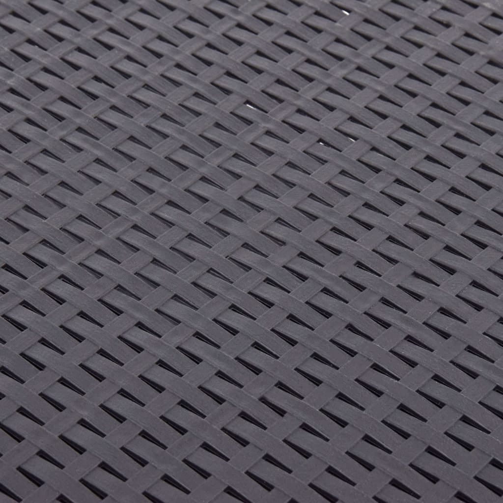 Side Table Mocha 21.3"x21.3"x14.4" Plastic