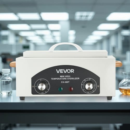High Temperature Autoclave Machine, 2L, 300W High Temperature Cleaner Machine Box with Adjustable Temperature and Time, Dry Heat Cabinet Nail Tool Cleaner for Labs, Home, Nail and Beauty Salons