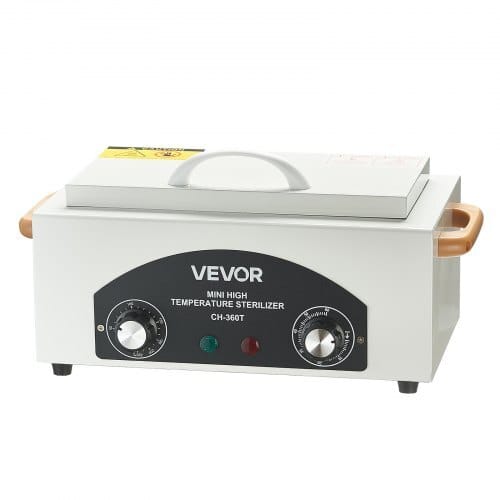 High Temperature Autoclave Machine, 2L, 300W High Temperature Cleaner Machine Box with Adjustable Temperature and Time, Dry Heat Cabinet Nail Tool Cleaner for Labs, Home, Nail and Beauty Salons