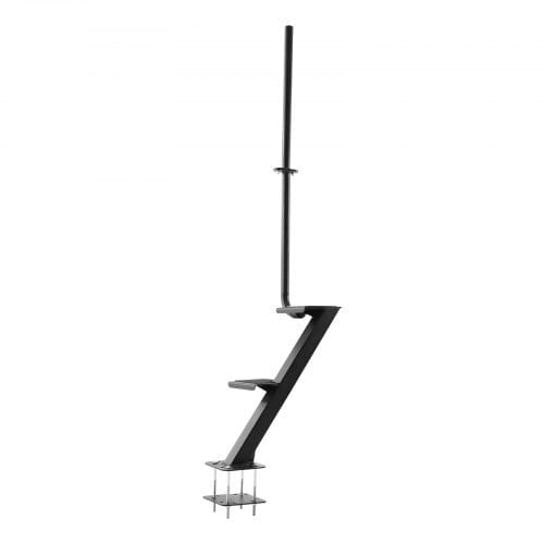 Boat Trailer Steps, 2-Step, Heavy-Duty Boat Trailer Steps with Handle, Non-Slip Surface, 3 Mounting Angle Options, Carbon Steel Ladder Suitable for 3" x 3"/3" x 5"/4" x 4" Frame, Bottom Mounting