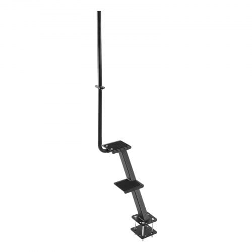 Boat Trailer Steps, 2-Step, Heavy-Duty Boat Trailer Steps with Handle, Non-Slip Surface, 3 Mounting Angle Options, Carbon Steel Ladder Suitable for 3" x 3"/3" x 5"/4" x 4" Frame, Bottom Mounting