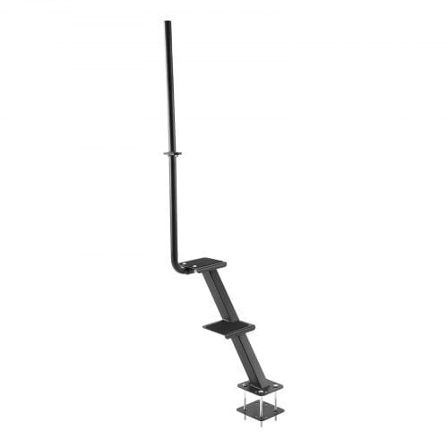Boat Trailer Steps, 2-Step, Heavy-Duty Boat Trailer Steps with Handle, Non-Slip Surface, 3 Mounting Angle Options, Carbon Steel Ladder Suitable for 3" x 3"/3" x 5"/4" x 4" Frame, Bottom Mounting