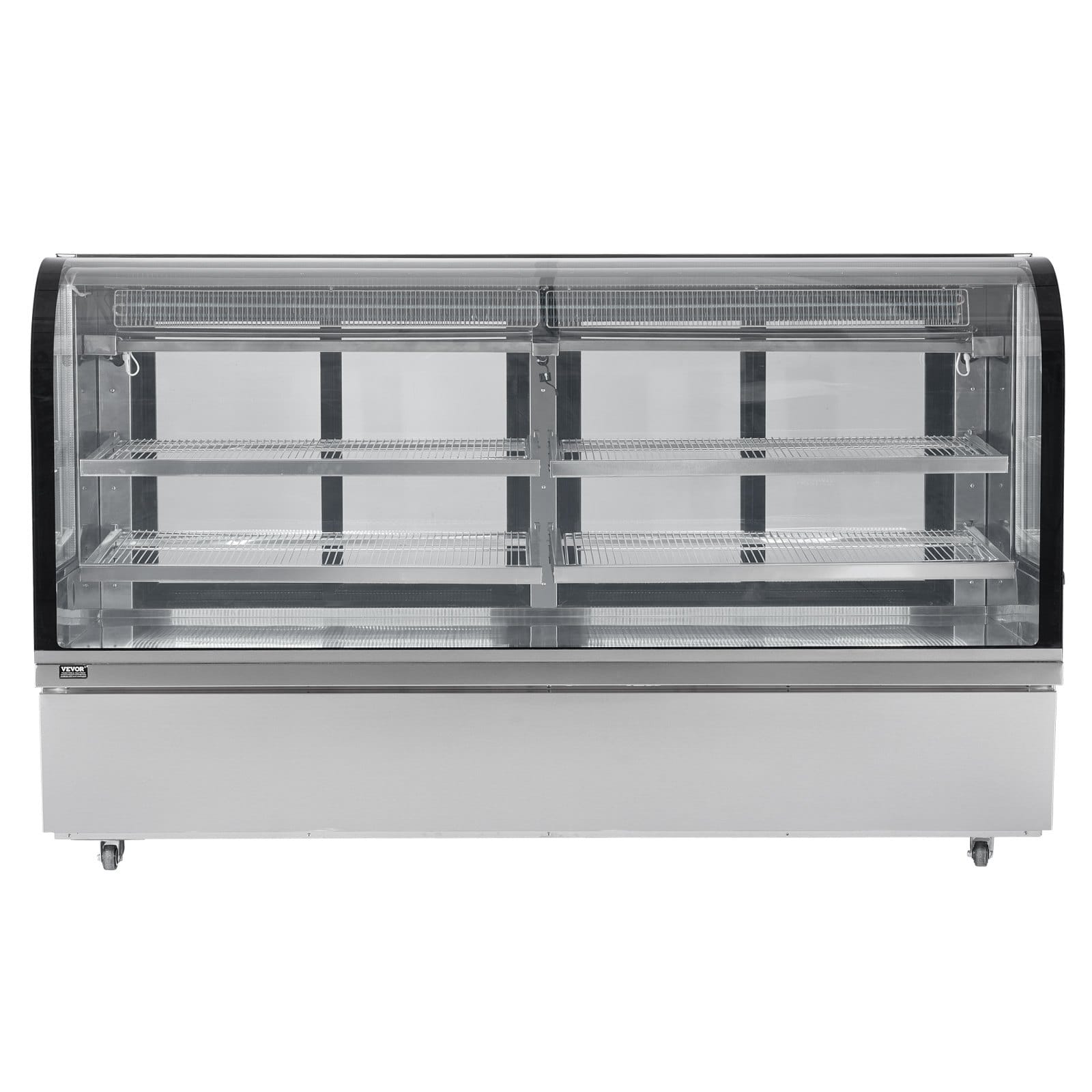 Refrigerated Display Case, 32 Cu.Ft./901L Large Pastry Display Case, 4-Tier Commercial Display Refrigerator with LED Lighting, Downdraft Cooling, Movable with Casters, for Bakery
