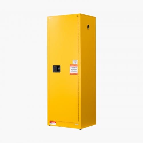 Flammable Cabinet, 23.2 x 18.1 x 65.0 inch, 23 Gallon Flammable Storage Cabinet with Adjustable Shelf, Cold-Rolled and Galvanized Steel Fire Cabinets, for Commercial Industrial Home Use, Yellow