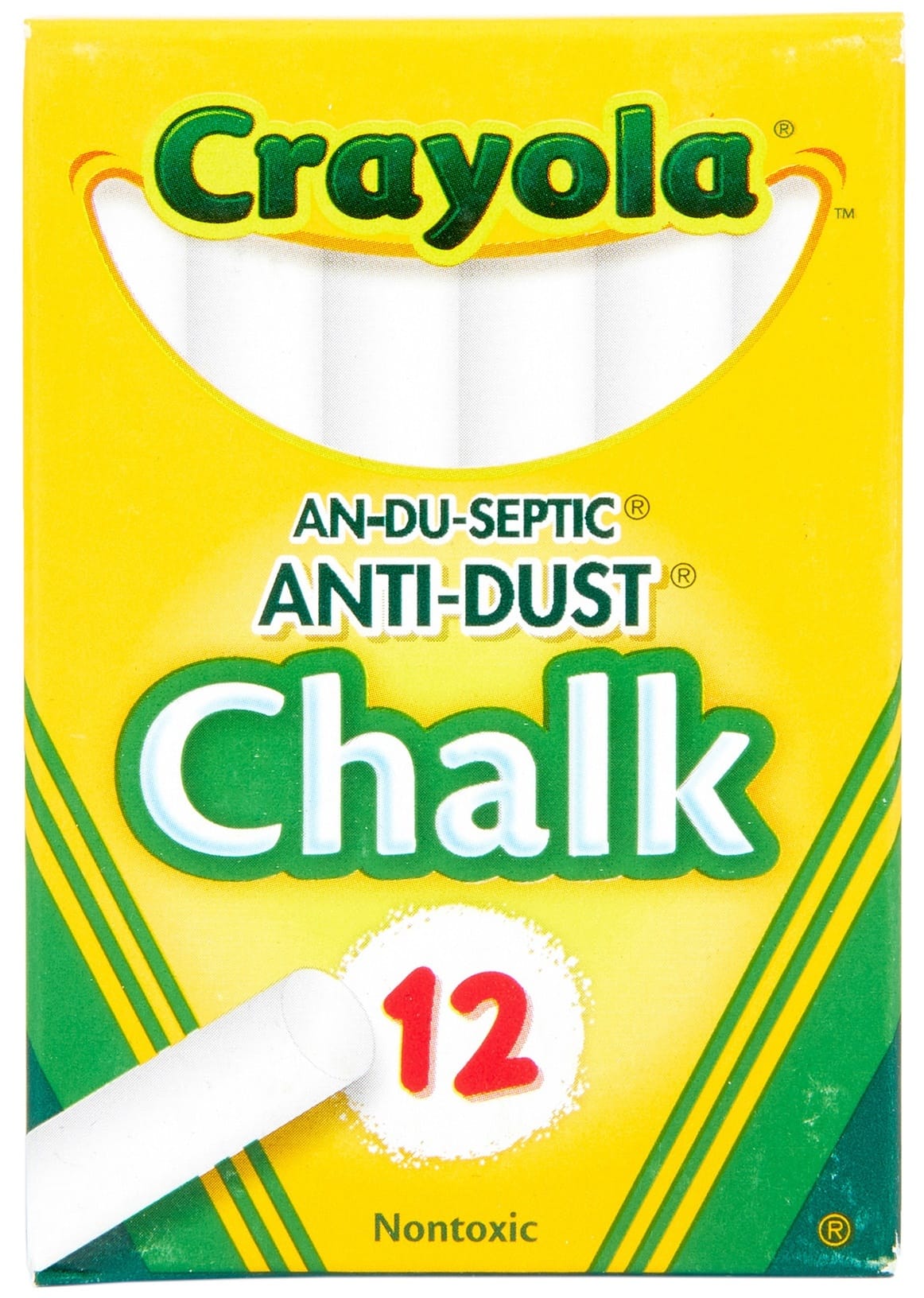Crayola Anti-Dust Chalk-White 12/Pkg (Pack of 12)