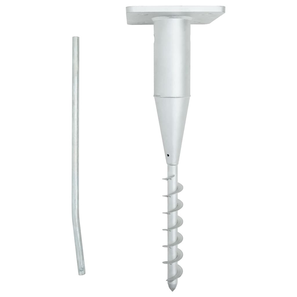 In-Ground Parasol Base with Rod 6.3"x6.3"x20.5" Steel