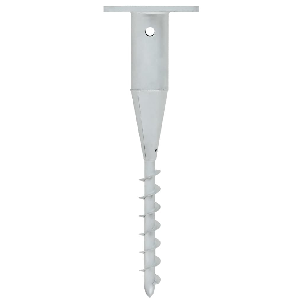 In-Ground Parasol Base with Rod 6.3"x6.3"x20.5" Steel