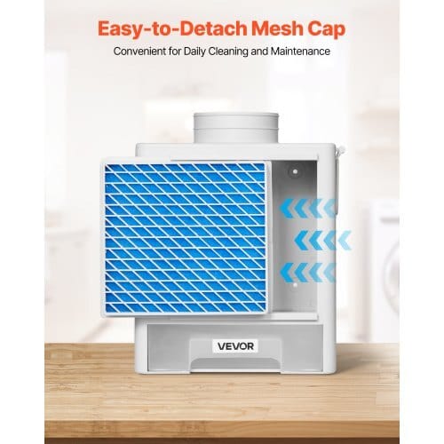 3-in-1 Indoor Dryer Vent Kit,Premium ABS Material with Water Drawer Fits 4 inch Exhaust Port, Smart Overheating Reminder Exhaust Hood & with 4 Purification Pads,For Electric Clothes Dryers