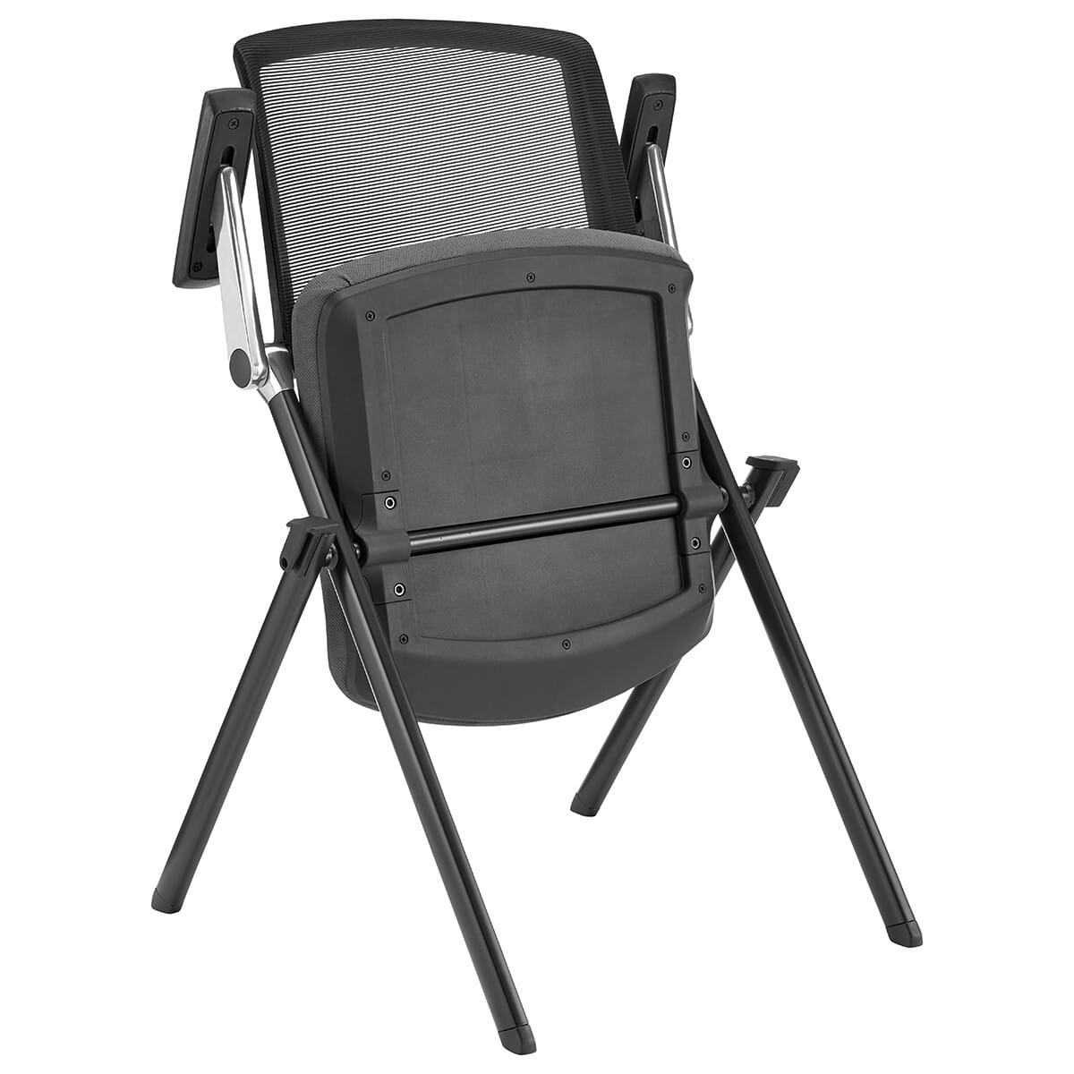 Set of Two Black Gray and Black Mesh Conference Office Chair
