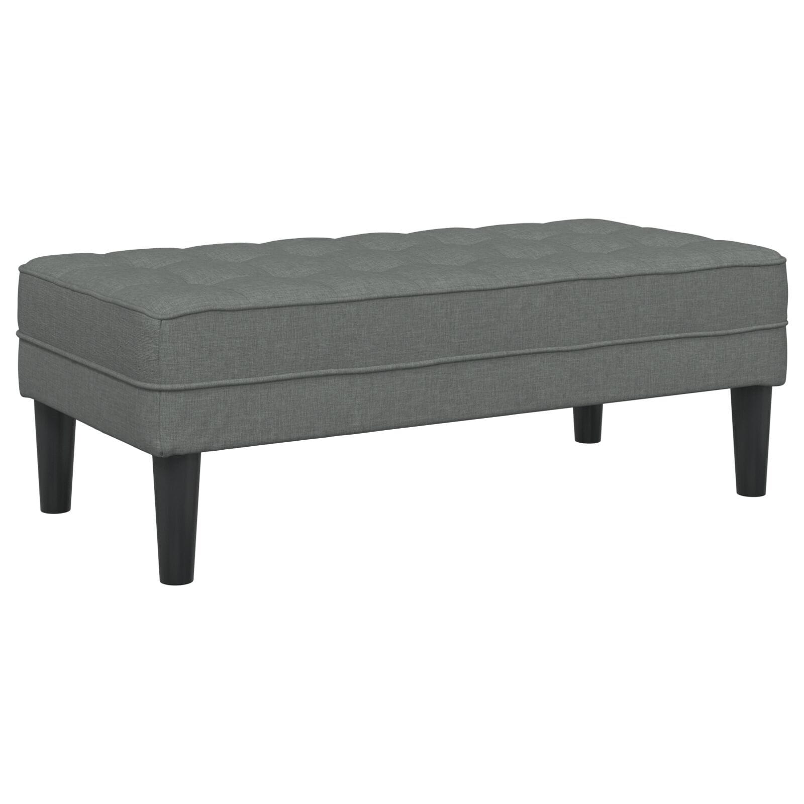 Sofa Set with Cushion 2 pcs Dark Grey Polyester