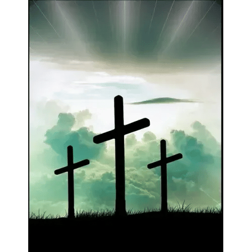The Cross Christian Inspirational Notebook: 100 Pages 8.5" X 11" Wide Ruled Line Paper - Paperback