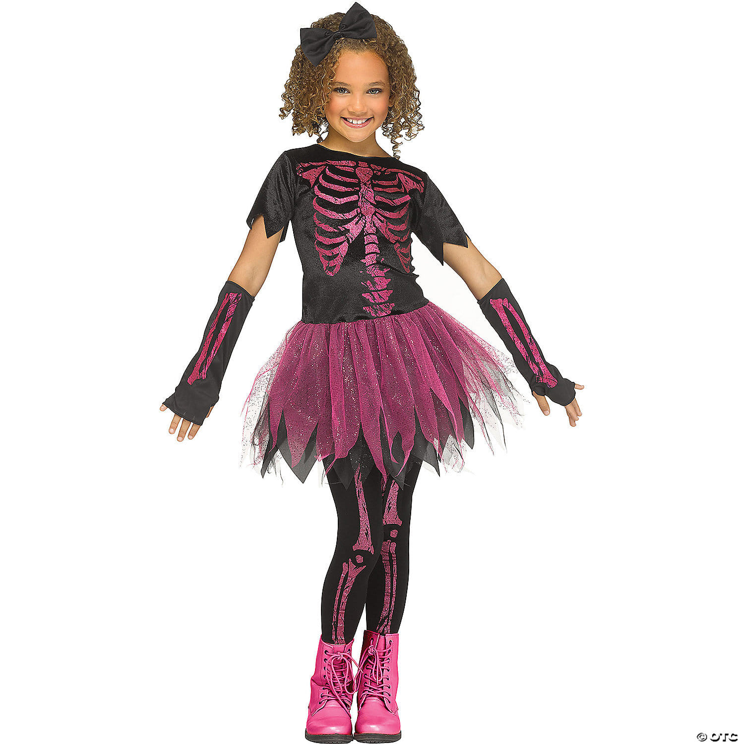 SkeleGirl Pink Child Costume Small