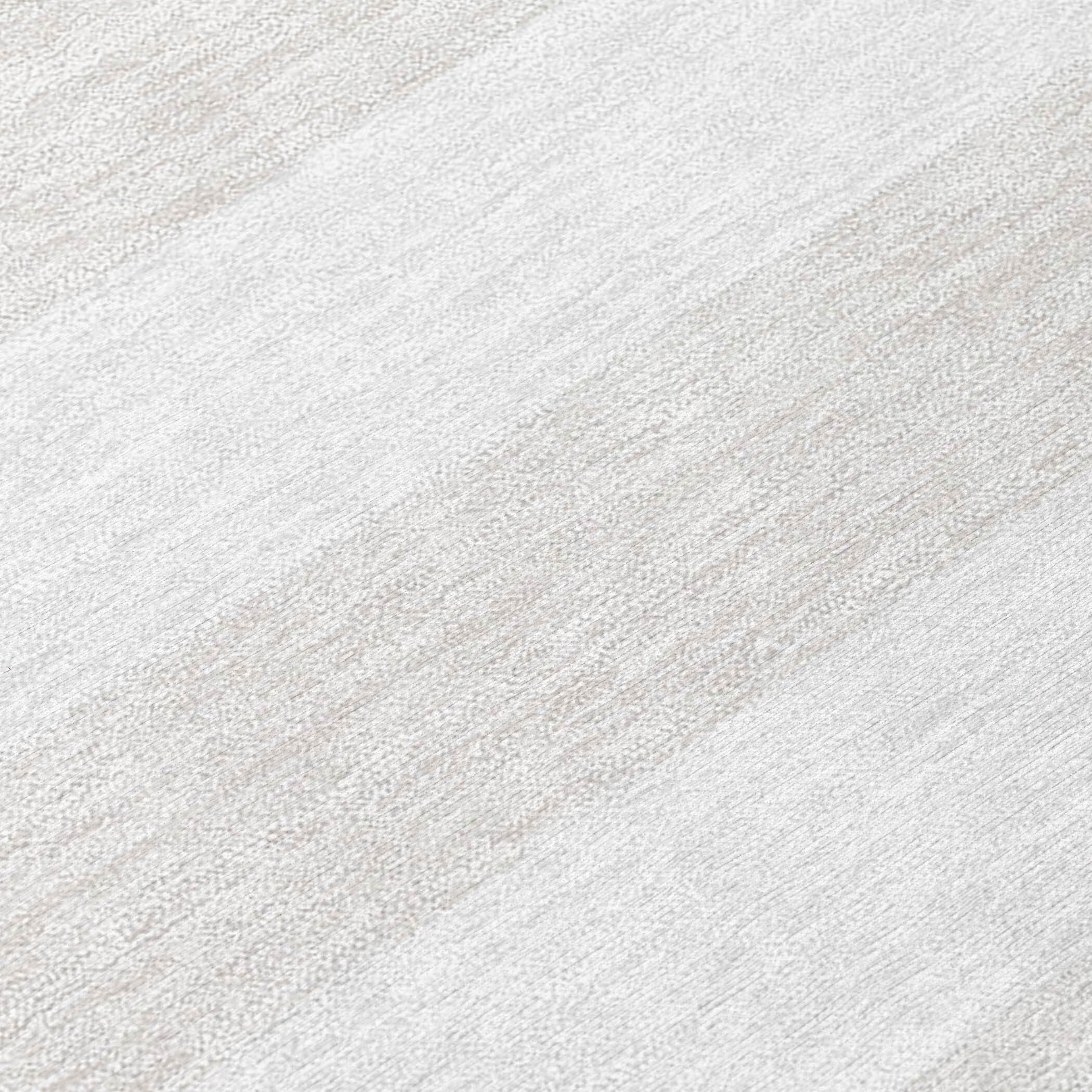 2' X 8' Ivory Striped Washable Indoor Outdoor Runner Rug