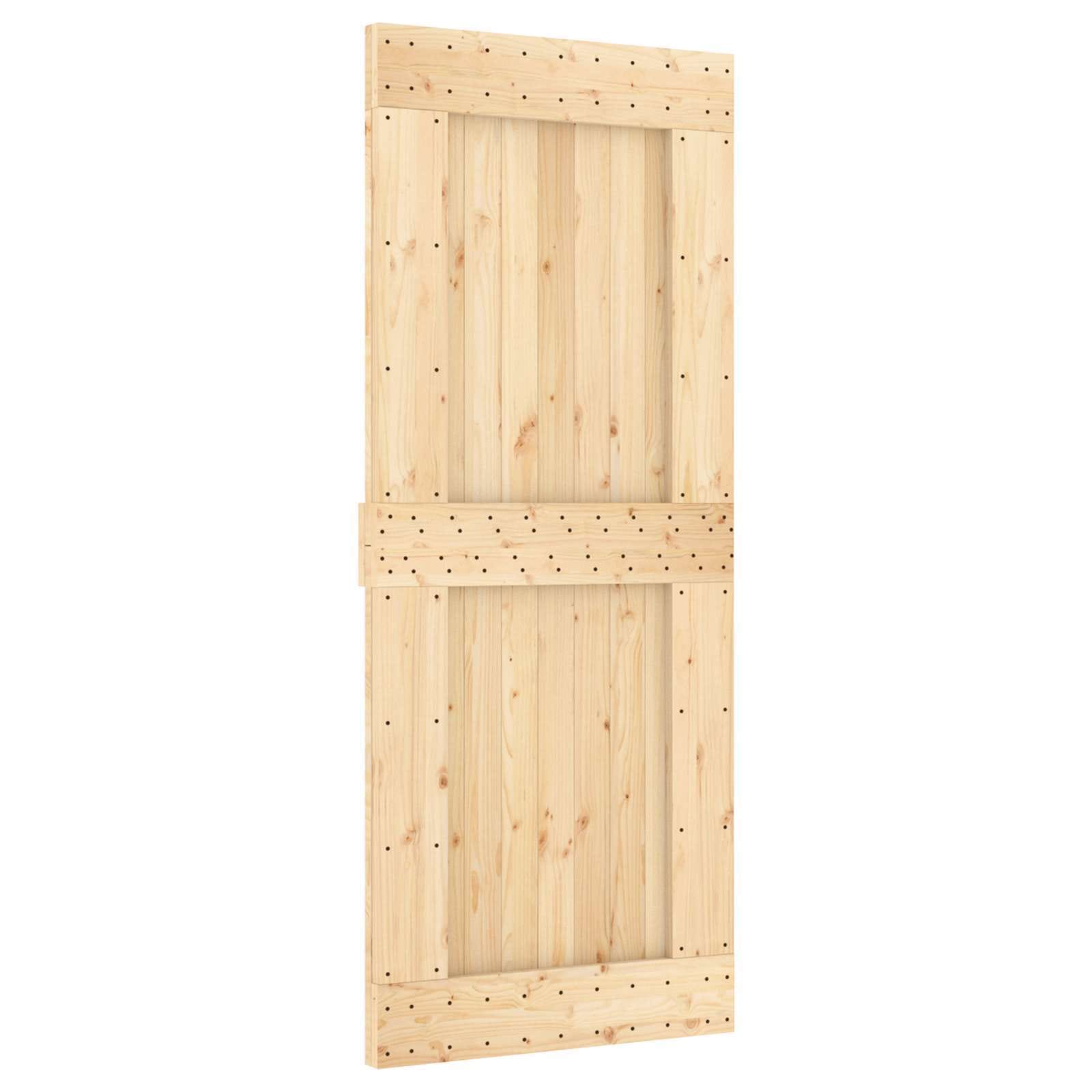 Door NARVIK Natural 33.46 x 82.68 in Solid Pine Wood