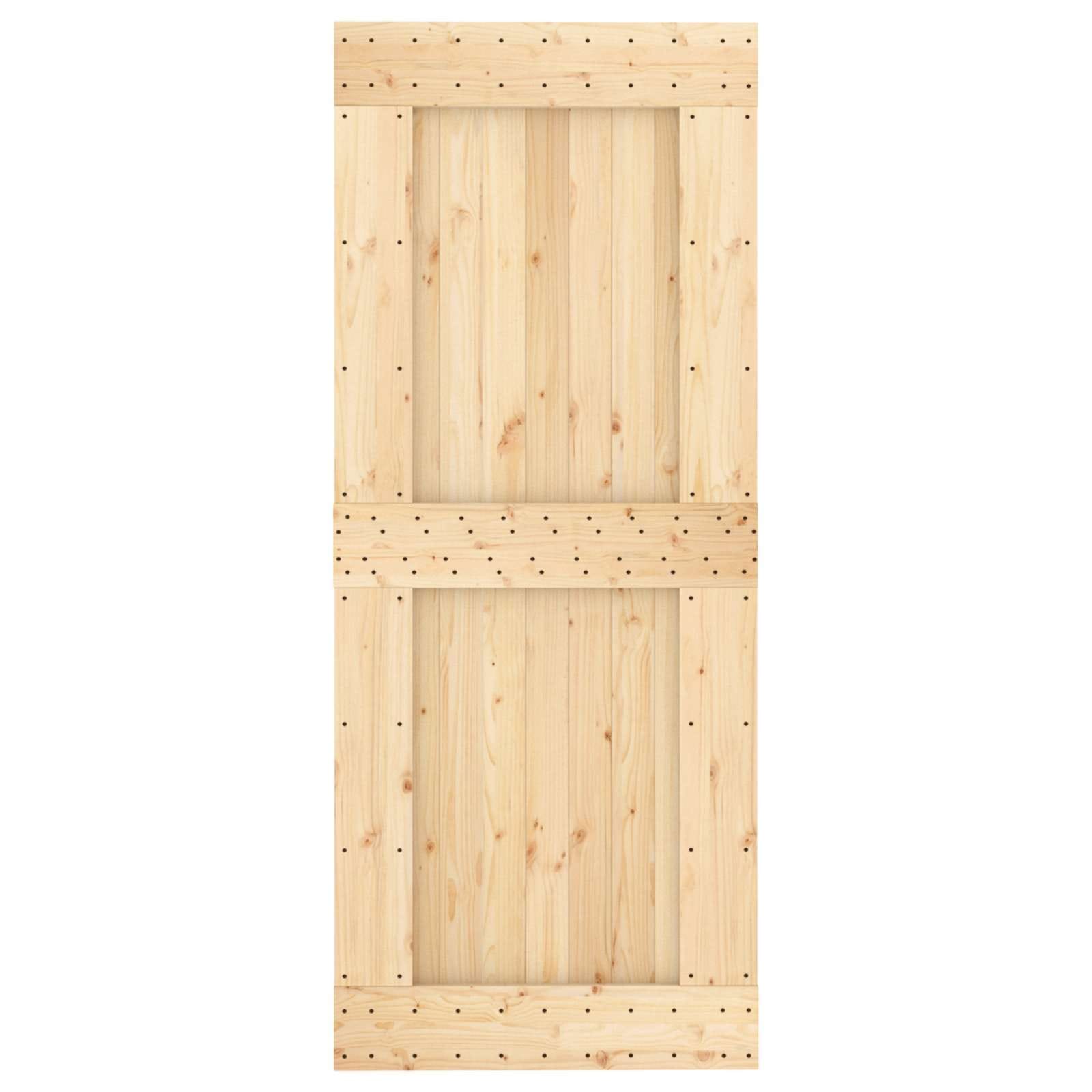Door NARVIK Natural 33.46 x 82.68 in Solid Pine Wood