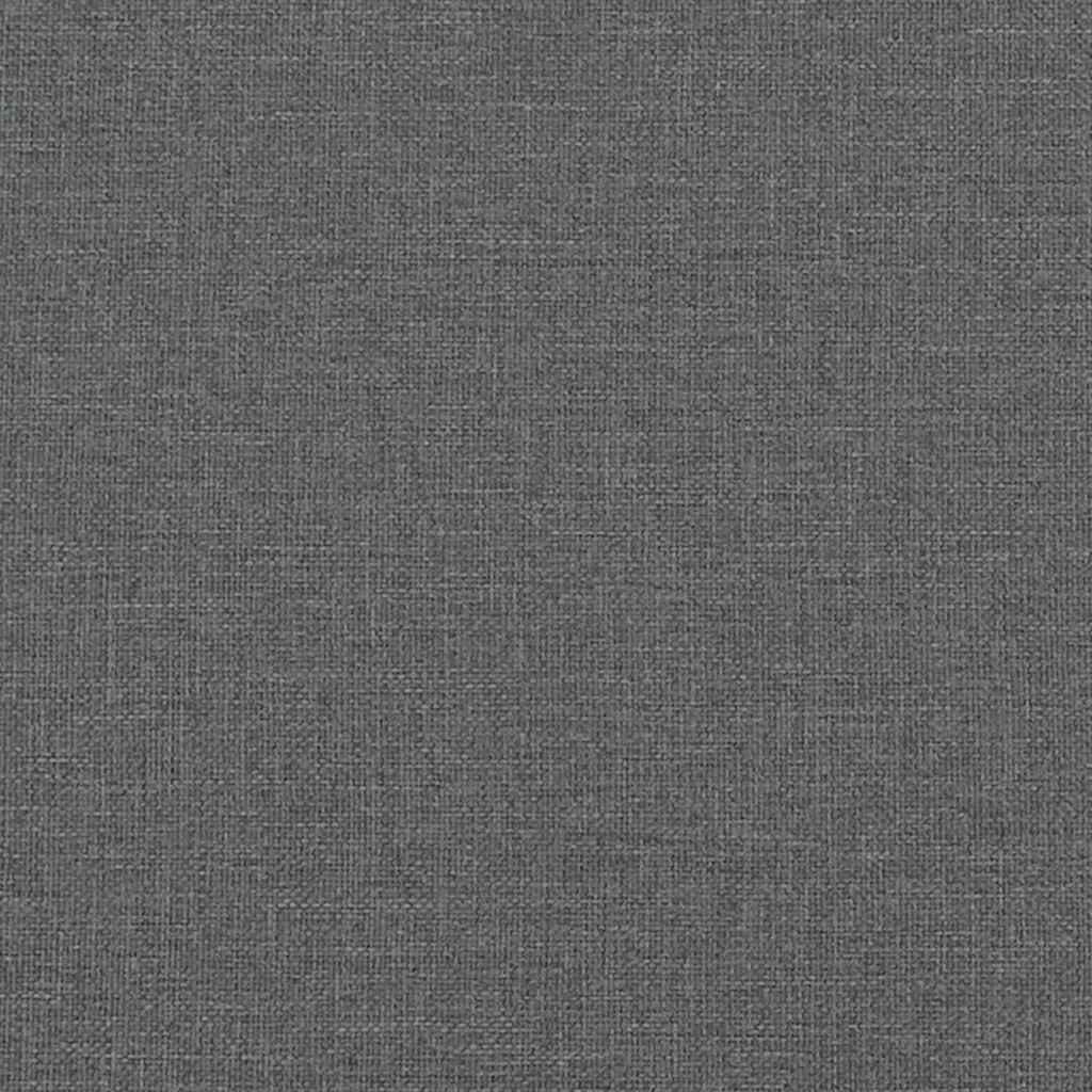 Bed Frame without Mattress Dark Gray Twin Fabric