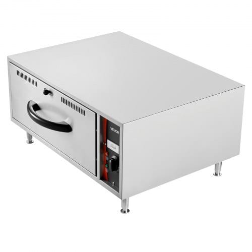 Commercial Electric Drawer Warmer, Single-Drawer Stainless Steel Food Warmer, Freestanding Standard Warming Drawer Cabinet, 85?°F?“185?°F Wide Temperature Range, for Restaurant, Hotel & Bakery
