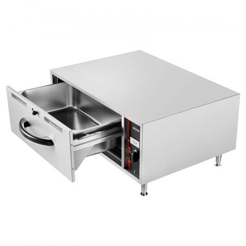 Commercial Electric Drawer Warmer, Single-Drawer Stainless Steel Food Warmer, Freestanding Standard Warming Drawer Cabinet, 85?°F?“185?°F Wide Temperature Range, for Restaurant, Hotel & Bakery