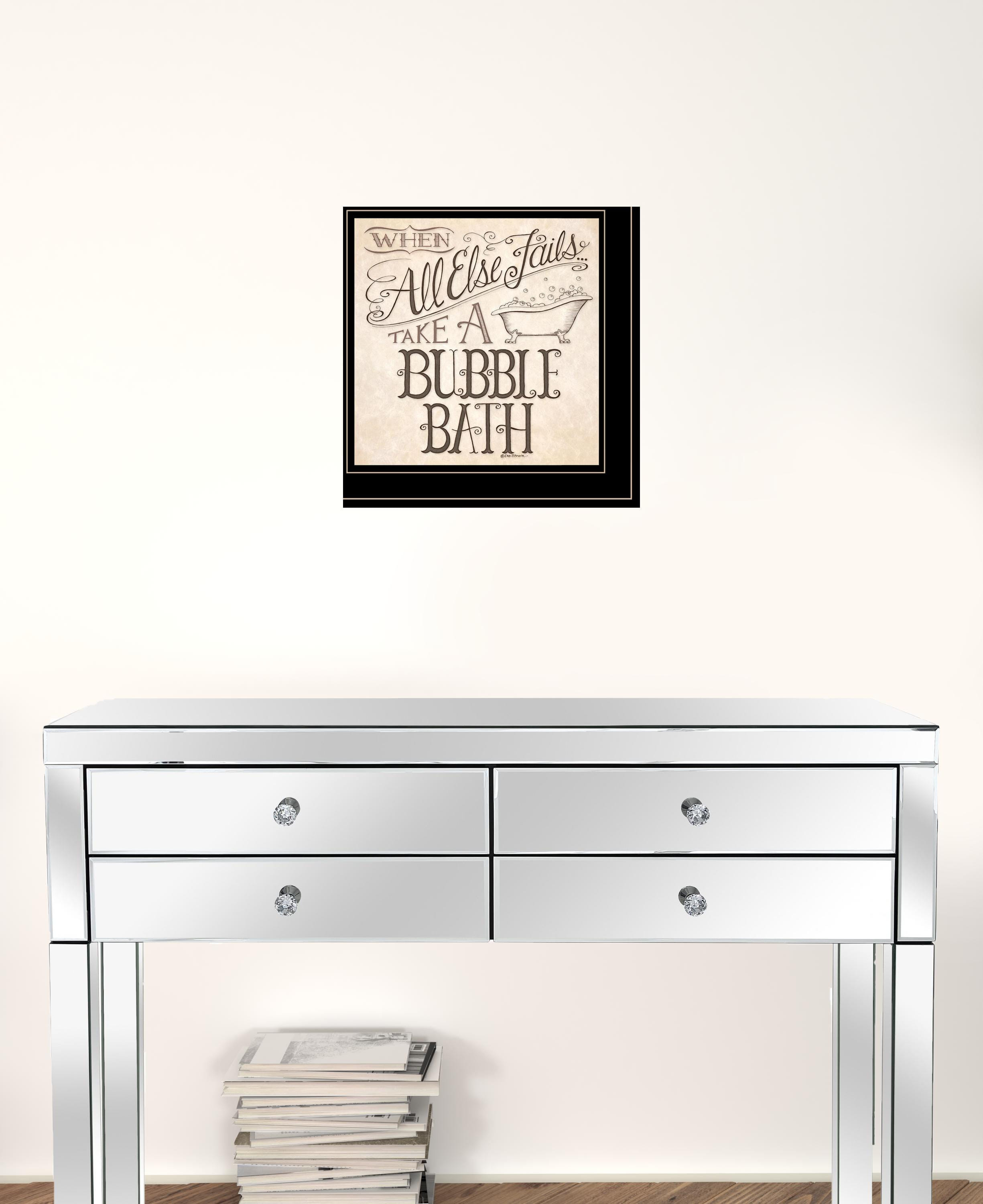 When All Else Fails 3 Black Framed Print Bathroom Wall Art