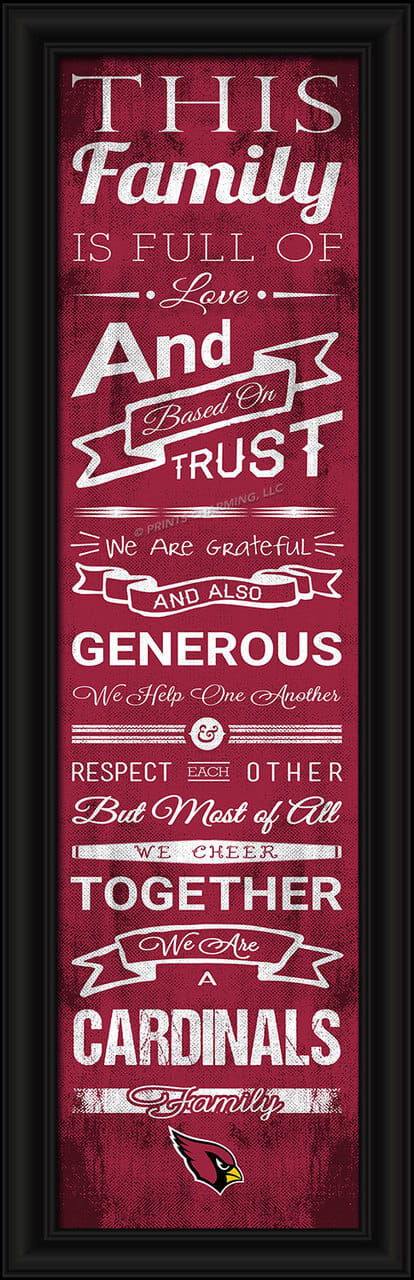 Arizona Cardinals Family Cheer Print 8"x24"