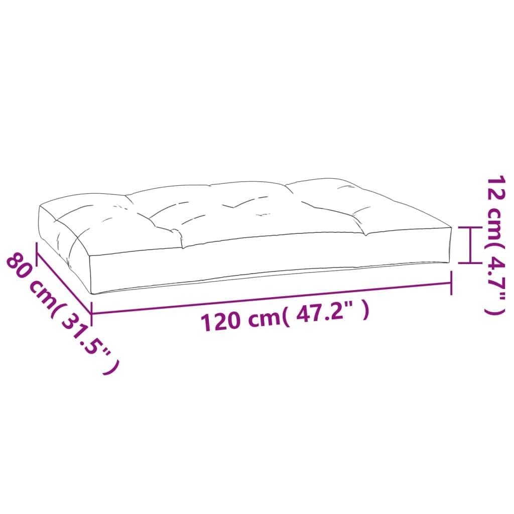 Pallet Cushion Wine Red 47.2"x31.5"x4.7" Fabric