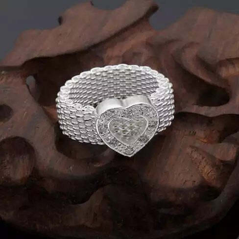 Size: 8 - Love Big Heart Ring
