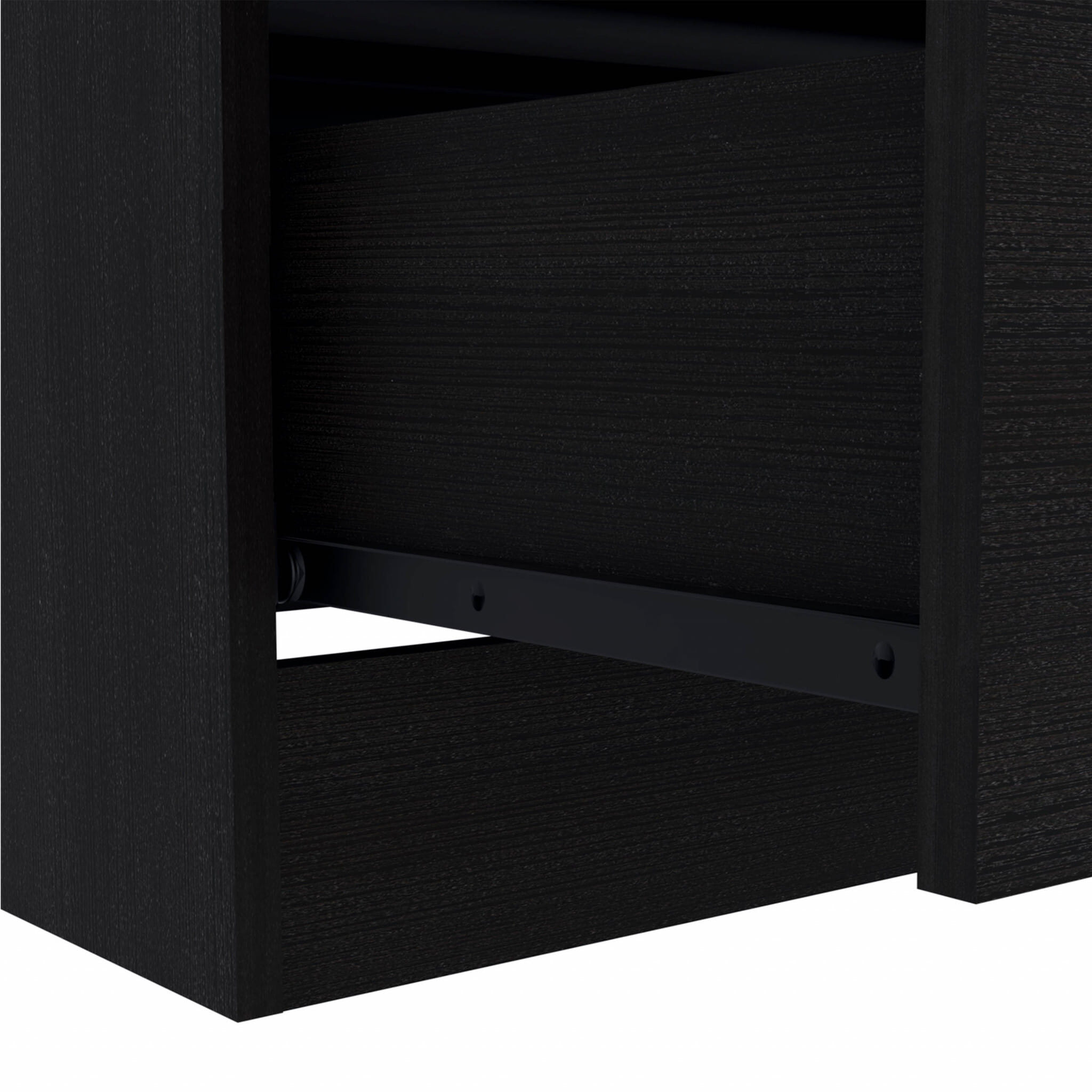 31" Black Three Drawer Dresser