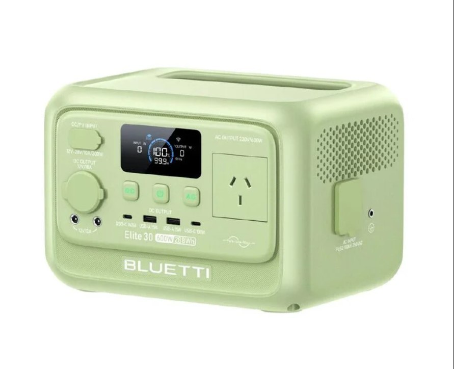 Bluetti Elite 30 V2 Portable Power Station | 600W 288Wh - Meadow Green