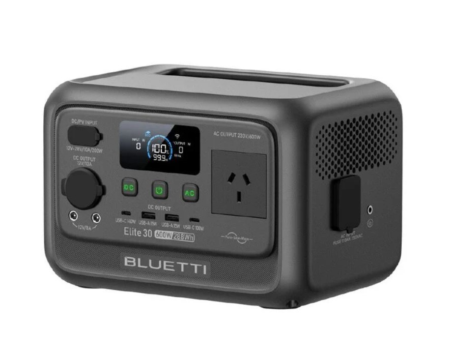 Bluetti Elite 30 V2 Portable Power Station | 600W 288Wh - Grey