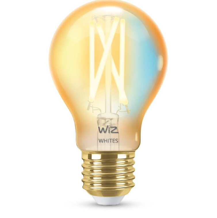 WiZ Amber Filament WiFi+BLE 50W A60 E27 920-50 Bulb