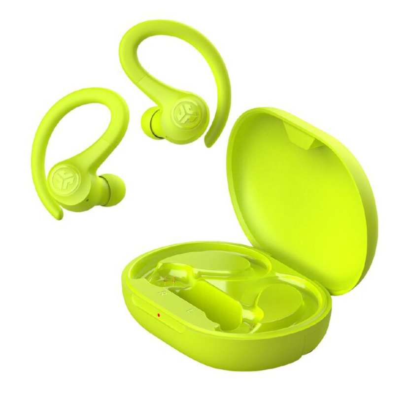 JLab Go Sport+ True Wireless Earbuds - Neon Yellow – Secure Fit, Dynamic Sound