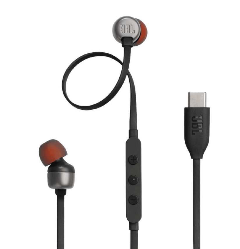 JBL Tune 310C USB-C Wired Hi-Res In-Ear Headphones - Black – Clear Hi-Res Audio, Comfortable Fit