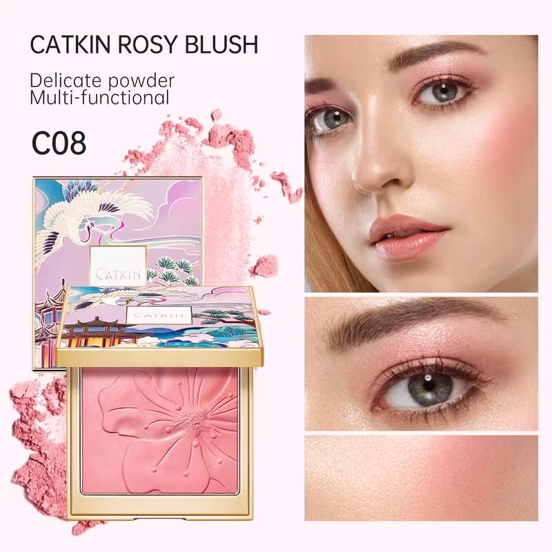 CATKIN Baked Blush Powder: Smooth Texture, Lightweight & Skin-Adhering – Flawless, Natural Glow Every Time